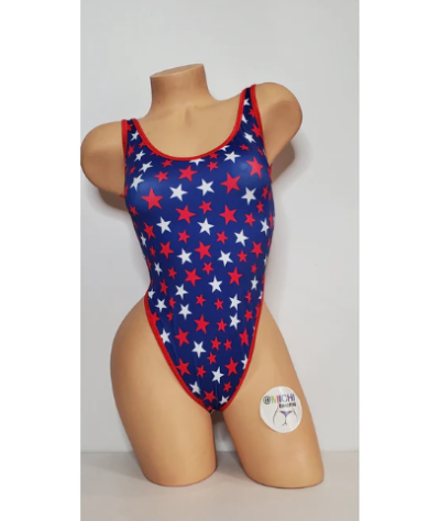 navy-with-red-and-white-stars-with-white-trim-1-piece-bodysuit-size-small