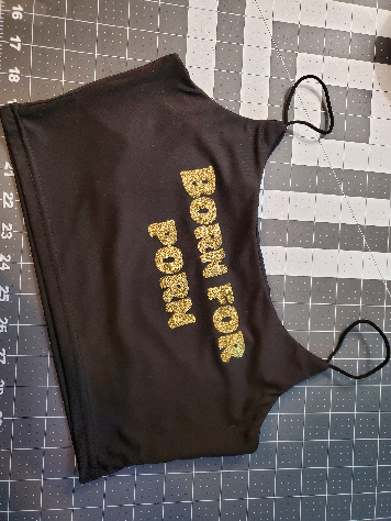 Your Choice Color Crop Top "Born for Porn" One Size (SMALL)-3
