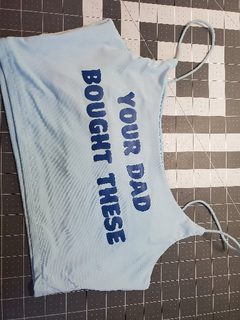 Your Choice Color Crop Top "Your Dad Bought These" One Size (SMALL) Your Choice Color Crop Top "Your Dad Bought These" One Size (SMALL)