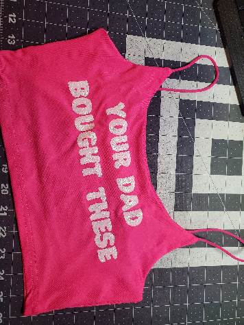 Your Choice Color Crop Top "Your Dad Bought These" One Size (SMALL)-0