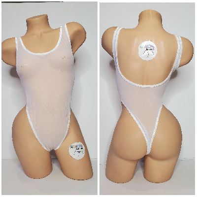 White Satin Harness Lingerie with Gold Hardware Adjustable 3 Piece Set Desire by Michi Collection-3