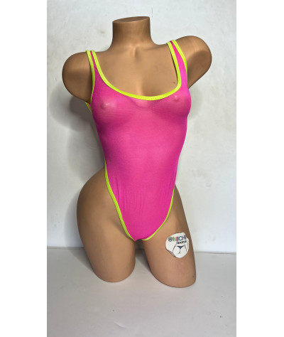hot-pink-mesh-with-your-choice-trim-color-very-sheer-1-piece-bodysuit-size-small