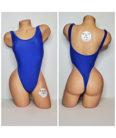 Blue with Your Choice Trim Color Custom Logo Option 1 Piece Bodysuit Size SMALL