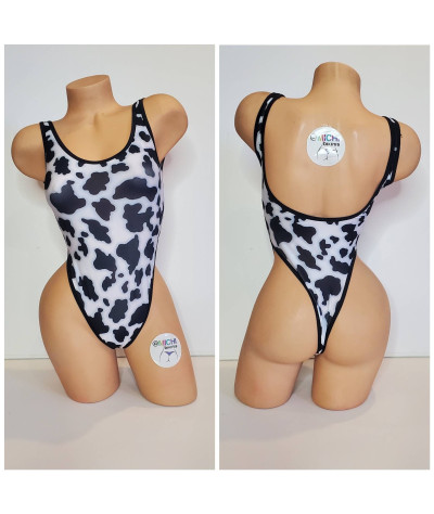 black-and-white-cow-pattern-with-your-choice-trim-color-1-piece-bodysuit-size-small