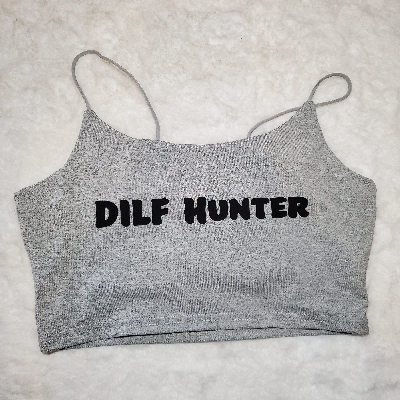 Your Choice Color Crop Top "DILF Hunter" One Size (SMALL)-1