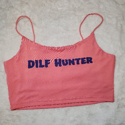 Your Choice Color Crop Top "DILF Hunter" One Size (SMALL)-2