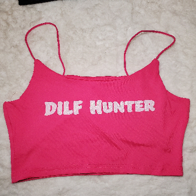 Your Choice Color Crop Top "DILF Hunter" One Size (SMALL)-3