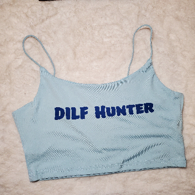 Your Choice Color Crop Top "DILF Hunter" One Size (SMALL)-4