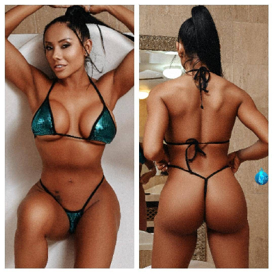 Metallic Teal Blue Geometric Pattern Black Trim 2pc Micro Bikini Set-0
