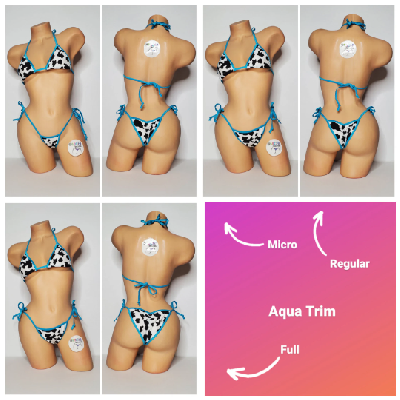 Black and White Cow Print Choose Your Trim Color  2 Piece Bikini Set-2