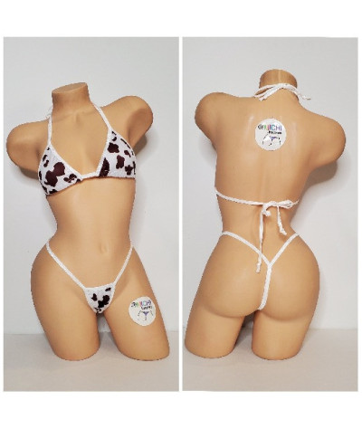brown cow micro bikini tiny bikini string bikini beachwear
