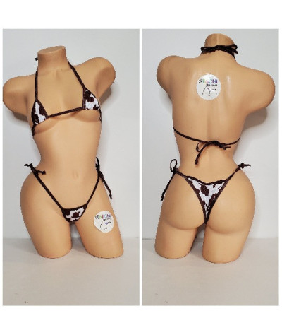 brown cow micro bikini tiny bikini string bikini beachwear