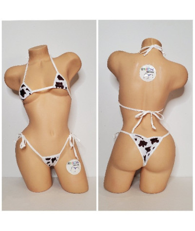 brown cow micro bikini tiny bikini string bikini beachwear