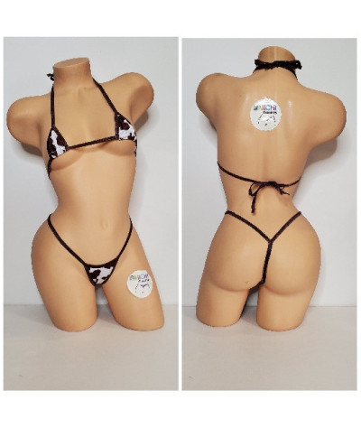 brown cow micro bikini tiny bikini string bikini beachwear