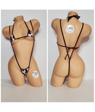 brown cow micro bikini tiny bikini string bikini beachwear