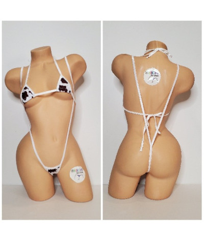 brown cow micro bikini tiny bikini string bikini beachwear