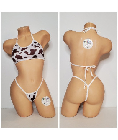 brown cow micro bikini tiny bikini string bikini beachwear