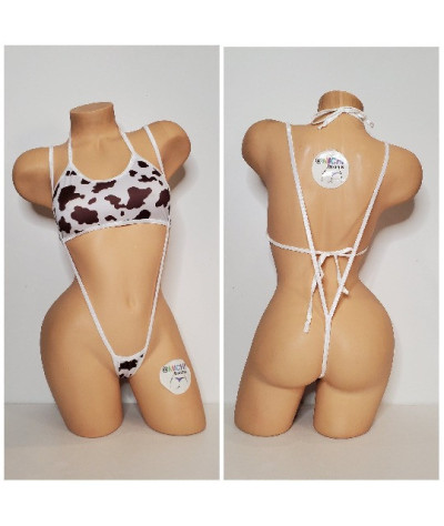 brown cow micro bikini tiny bikini string bikini beachwear