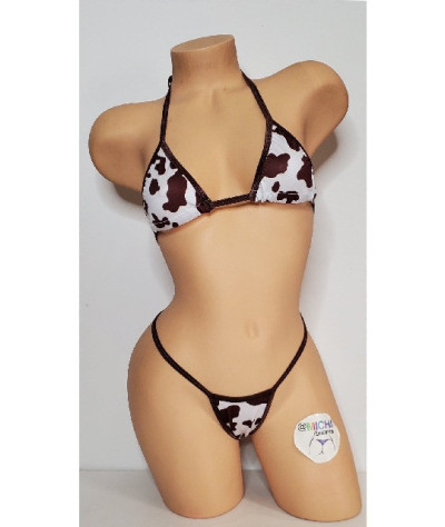 brown cow micro bikini tiny bikini string bikini beachwear