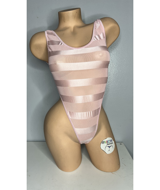 baby-pink-mesh-with-horizontal-baby-pink-stripes-with-baby-pink-trim-very-sheer-1-piece-bodysuit-size-small baby-pink-mesh-with-horizontal-baby-pink-stripes-with-baby-pink-trim-very-sheer-1-piece-bodysuit-size-small
