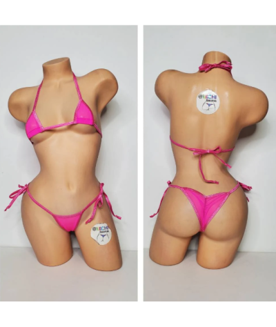 hot-pink-mesh-with-your-choice-trim-color-scrunch-butt-2-piece-micro-string-bikini-set-one-size
