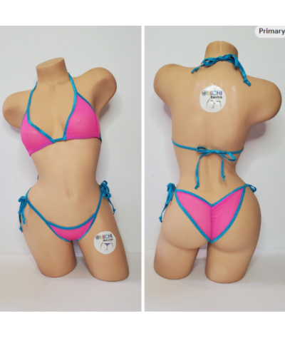hot-pink-mesh-with-your-choice-trim-color-scrunch-butt-2-piece-micro-string-bikini-set-one-size