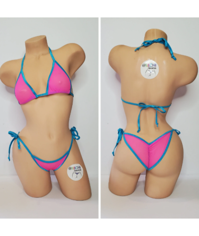 hot-pink-mesh-with-your-choice-trim-color-scrunch-butt-2-piece-micro-string-bikini-set-one-size