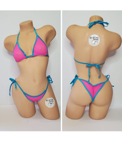hot-pink-mesh-with-your-choice-trim-color-scrunch-butt-2-piece-micro-string-bikini-set-one-size