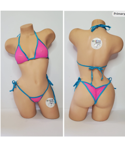 hot-pink-mesh-with-your-choice-trim-color-scrunch-butt-2-piece-micro-string-bikini-set-one-size