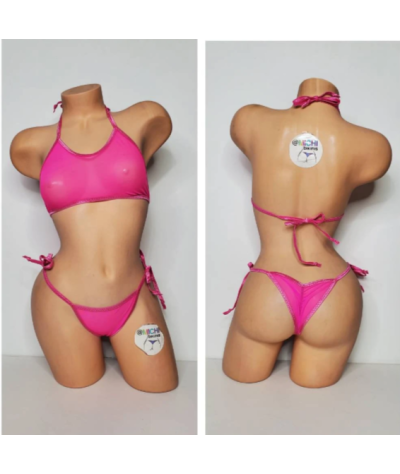 hot-pink-mesh-with-your-choice-trim-color-scrunch-butt-2-piece-micro-string-bikini-set-one-size