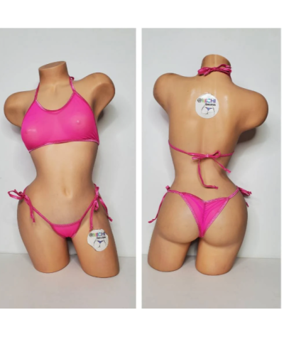 hot-pink-mesh-with-your-choice-trim-color-scrunch-butt-2-piece-micro-string-bikini-set-one-size