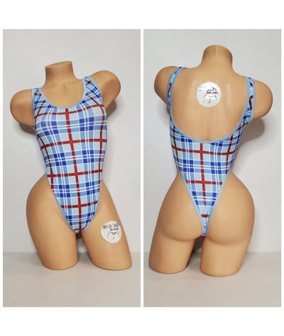 baby-blue-w-red-plaid-pattern-with-baby-blue-trim-1-piece-bodysuit-size-small