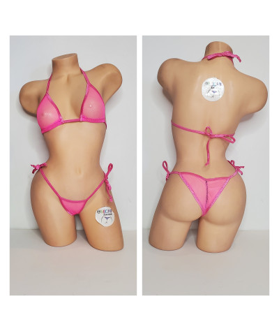 hot-pink-medium-hole-fishnet-very-sheer-w-your-choice-trim-color-2-piece-micro-bikini-set