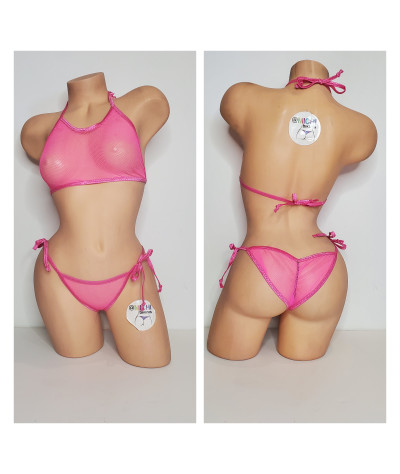 hot-pink-medium-hole-fishnet-very-sheer-w-your-choice-trim-color-2-piece-micro-bikini-set