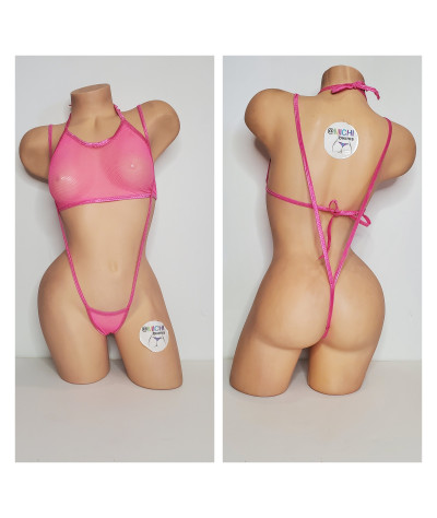 hot-pink-medium-hole-fishnet-very-sheer-w-your-choice-trim-color-2-piece-micro-bikini-set