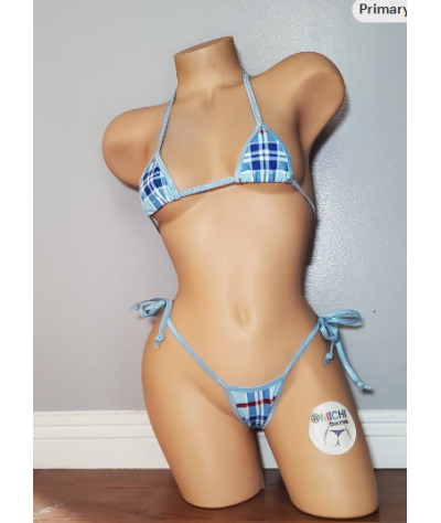 baby-blue-red-plaid-w-baby-blue-trim-medium-coverage-top-scrunch-butt-bottoms-2-piece-micro-string-bikini-set-one-size