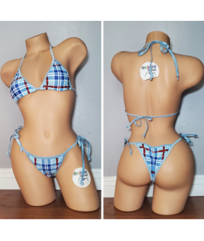 baby-blue-red-plaid-w-baby-blue-trim-medium-coverage-top-scrunch-butt-bottoms-2-piece-micro-string-bikini-set-one-size