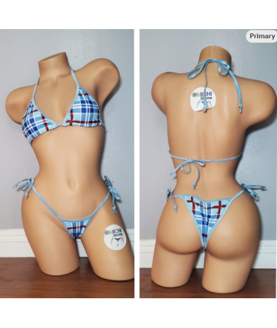 baby-blue-red-plaid-w-baby-blue-trim-medium-coverage-top-scrunch-butt-bottoms-2-piece-micro-string-bikini-set-one-size