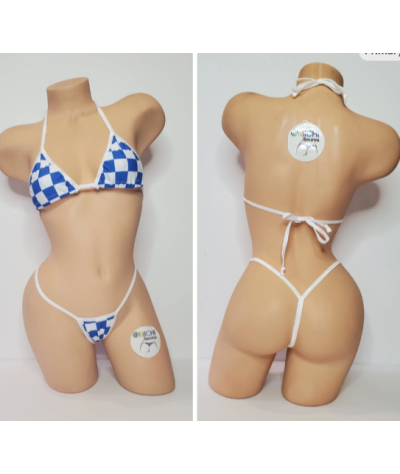 blue-white-big-checker-pattern-w-your-choice-trim-color2-piece-micro-string-bikini-set-one-size