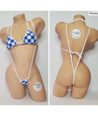 blue-white-big-checker-pattern-w-your-choice-trim-color2-piece-micro-string-bikini-set-one-size