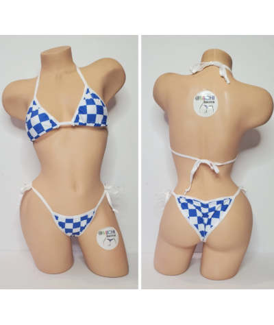 blue-white-big-checker-pattern-w-your-choice-trim-color2-piece-micro-string-bikini-set-one-size