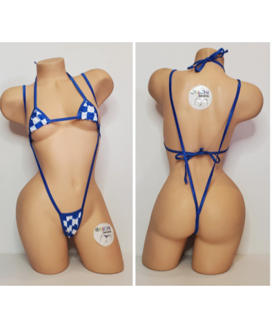 blue-white-big-checker-pattern-w-your-choice-trim-color2-piece-micro-string-bikini-set-one-size