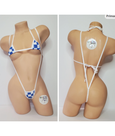 blue-white-big-checker-pattern-w-your-choice-trim-color2-piece-micro-string-bikini-set-one-size