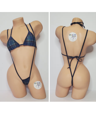 navy-plaid-pattern-w-your-choice-trim-color-2-piece-micro-bikini-set-one-size