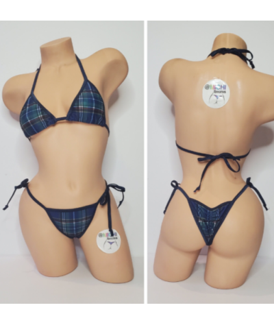 navy-plaid-pattern-w-your-choice-trim-color-2-piece-micro-bikini-set-one-size