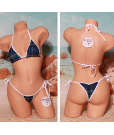 navy-plaid-pattern-w-your-choice-trim-color-2-piece-micro-bikini-set-one-size