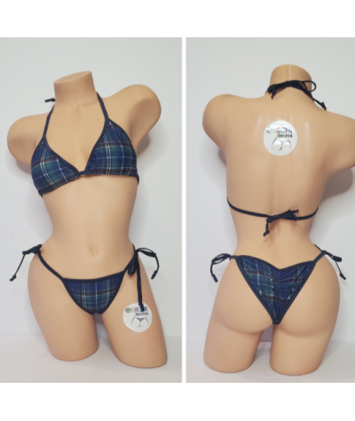 navy-plaid-pattern-w-your-choice-trim-color-2-piece-micro-bikini-set-one-size