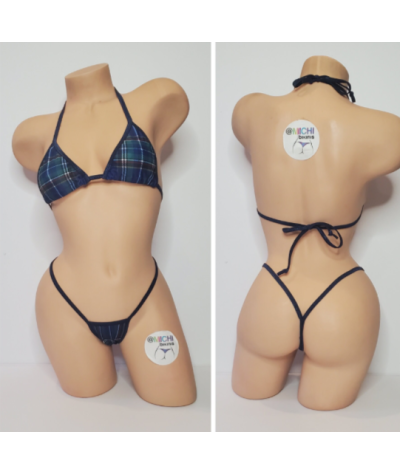 navy-plaid-pattern-w-your-choice-trim-color-2-piece-micro-bikini-set-one-size