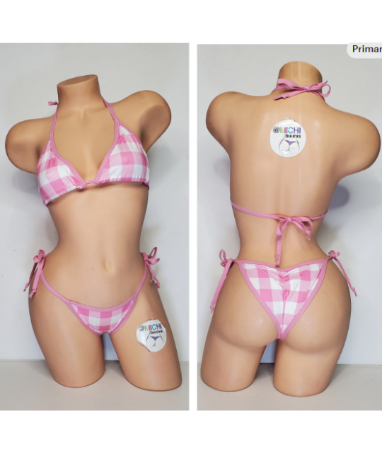dusty-pink-white-big-checker-pattern-w-dusty-pink-trim-2-piece-micro-string-bikini-set-one-size