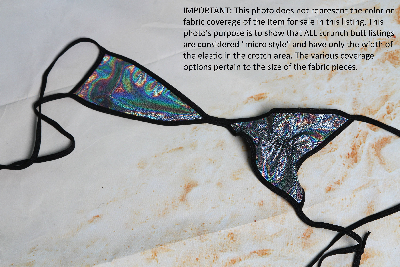 Geometric Iridescent Pink w Hot Pink Trim 2 Piece Micro String Bikini Set One Size-4
